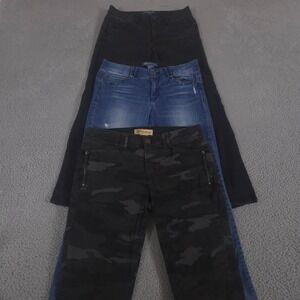 LOT OF 3 Democracy Jeans Womens 10 Multi Ab solution Skinny Leg Camo Denim Pants